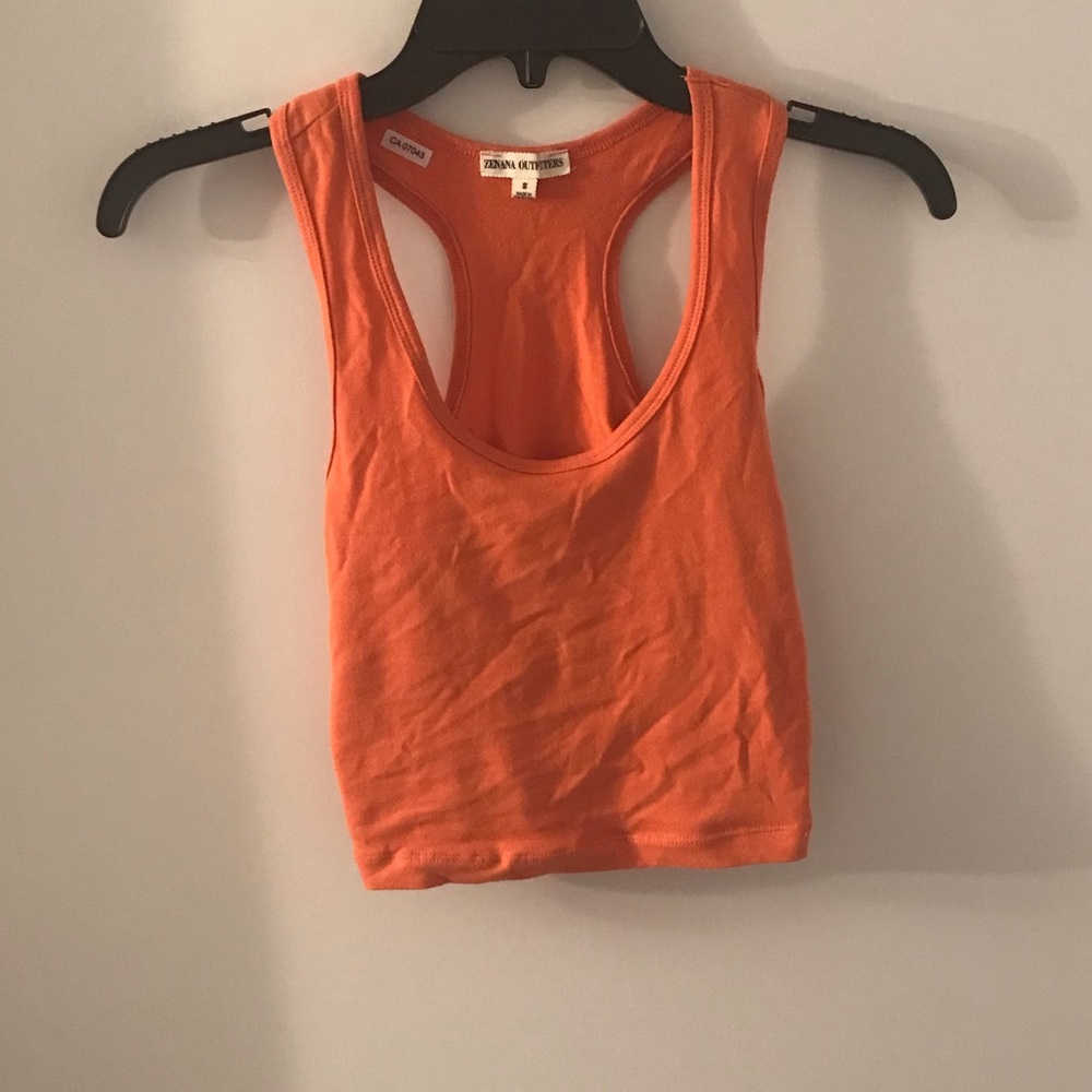 Orange Crop Tank Top
